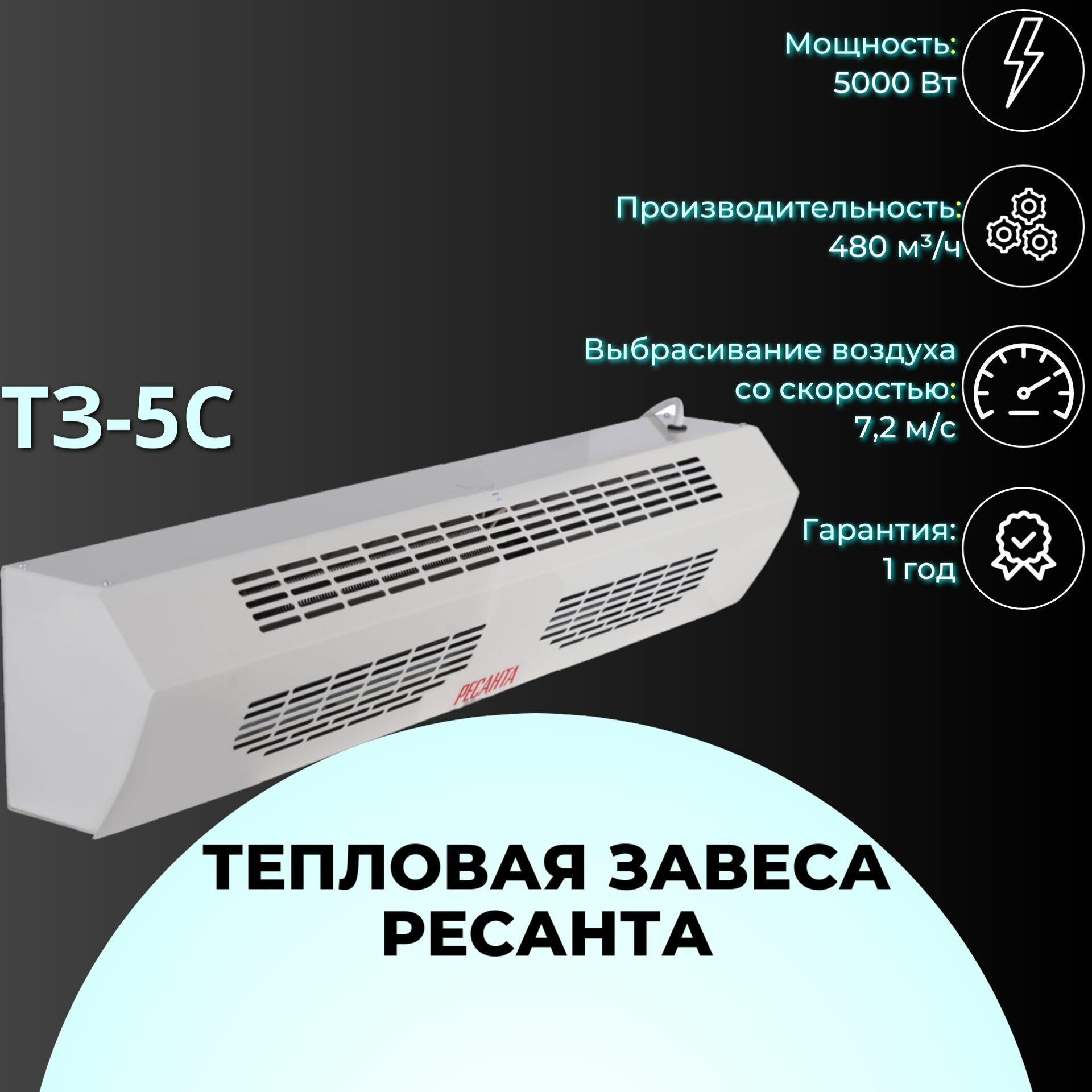 Воздушно-тепловая завеса РЕСАНТА ТЗ