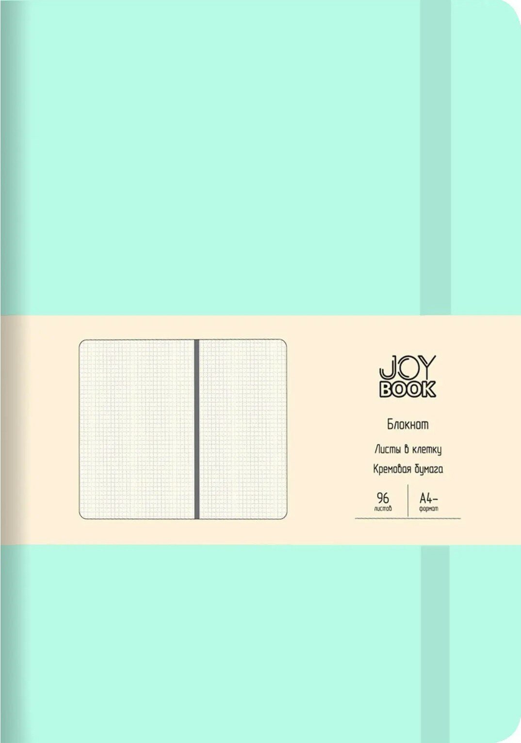 Блокнот Joy Book. Ментоловый, 96 листов, А4-, клетка Listoff - фото №2