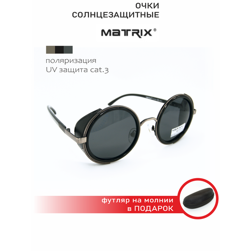 Солнцезащитные очки Matrix, серый, черный солнцезащитные очки matrix 920032 серый черный