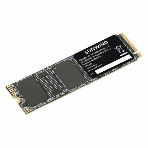 SSD накопитель SunWind NV4 SWSSD002TN4 2ТБ, M.2 2280, PCIe 4.0 x4, NVMe, M.2, rtl