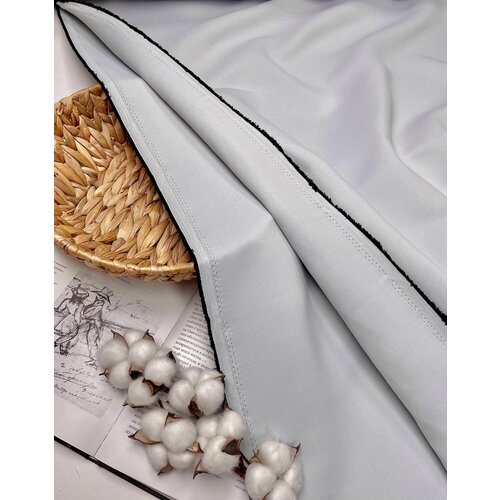 Ткань блэкаут для штор 2.60 п. м. / ширина 160 см / 253 г/м2 / светло-серый