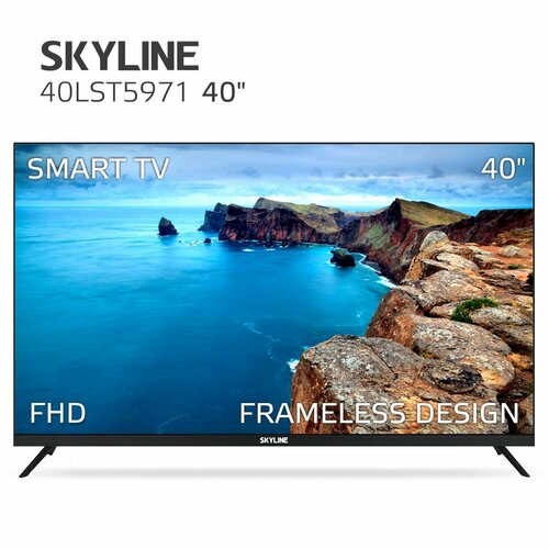 Телевизор SKYLINE 40LST5971, SMART (Android), черный 1ccfl hdmi compatible vga av usb lcd screen drive card dvb digital 1024 768 fit ltd141eacv ltd141ec7d ltd141la2s lvds 30 pin kit