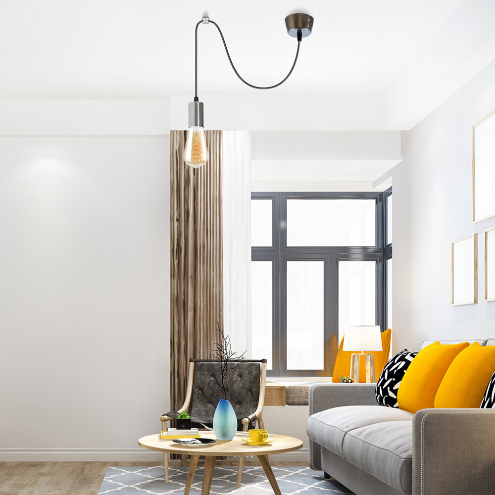 фото Потолочный подвесной светильник " Лофт", хром