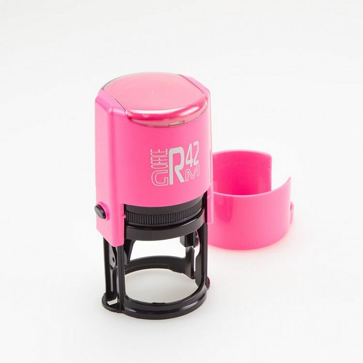 GRM R42 Office Автоматическая оснастка для печати С защитной крышечкой (диаметр 42 мм.) Розовый
