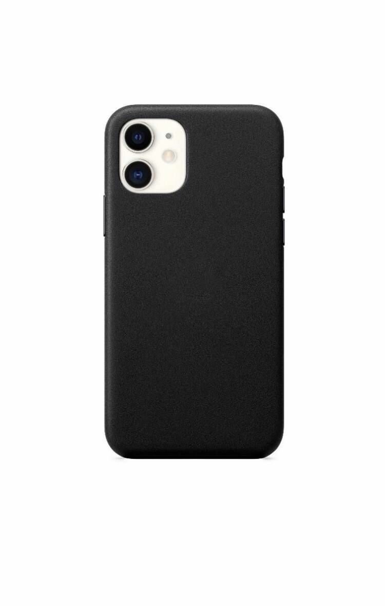 Чехол кожаный MagSafe для iPhone 11/ Анимация NFC / Leather Case with MagSafe / Midnight