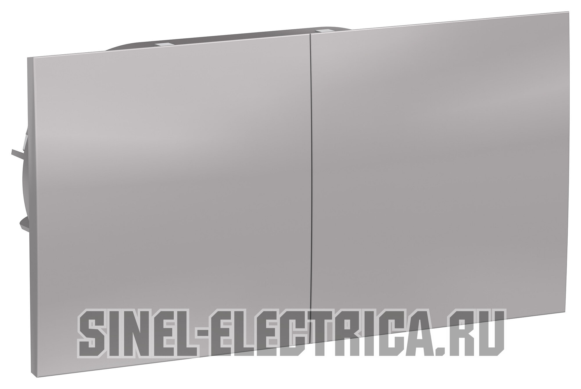 AtlasDesign ATN000328 Розетка двойная с заземляющим контактом (16 А, в сборе, шторки, крышка, скрытая установка, алюминий) Упаковка (6 шт.) Schneider Electric - фото №3