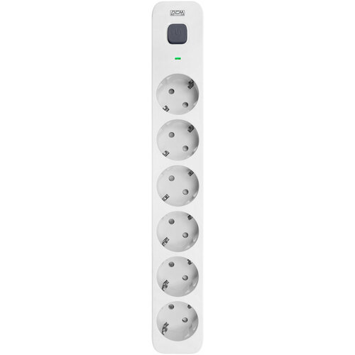 Сетевой фильтр Powercom SP-06W 5, 0 м 5.0м (6 розеток) белый/серый (коробка)