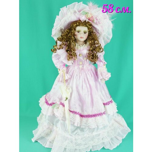 Кукла фарфоровая интерьерная 58 см 2685₽