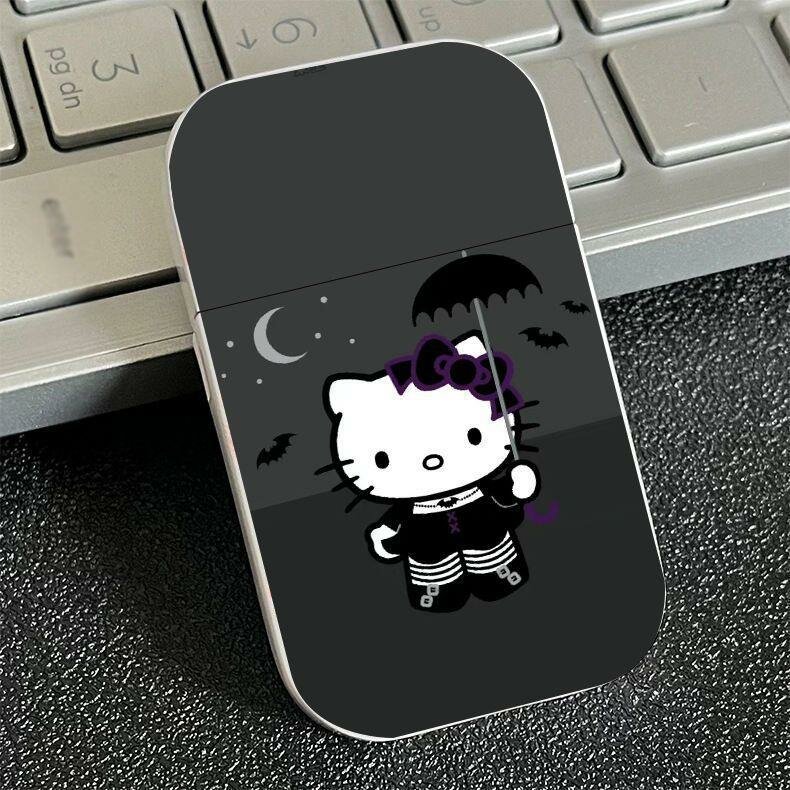 Газовая зажигалка пустая/без заправки аниме Hello Kitty Хеллоу Китти гот черная