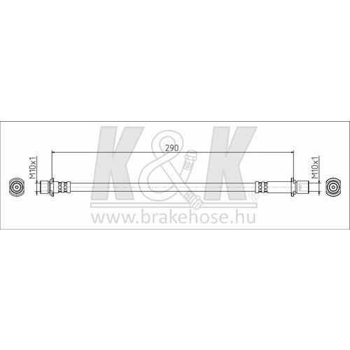 Шланг тормозной TOYOTA LAND CRUISER PRADO (_J12_) 2002- задний \ FT1653 K&K K&K FT1653 | цена за 1 шт