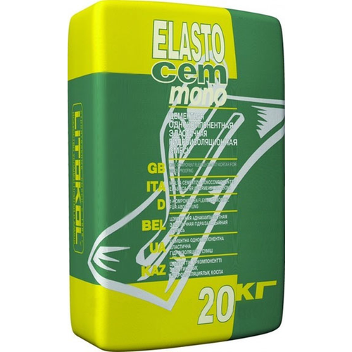 Litokol Гидроизоляционная смесь ELASTOCEM MONO цвет серый, мешок 20кг обмазочная гидроизоляция litokol elastocem mono 20 кг
