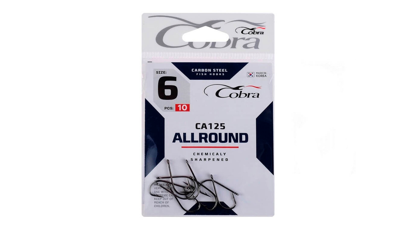 Крючки Cobra ALLROUND серые CA125 размер 006 10шт