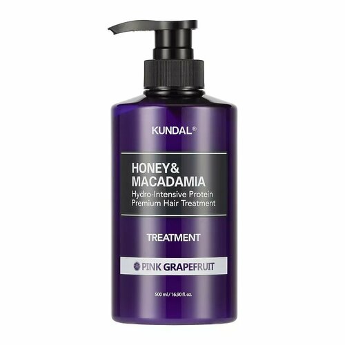 фото Kundal кондиционер для волос розовый грейпфрут honey & macadamia treatment, 500 мл
