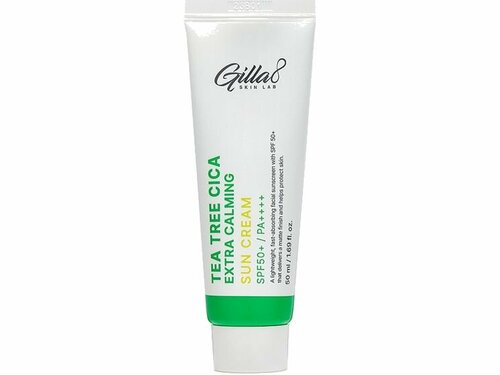 Солнцезащитный крем SPF 50 PA Gilla8 TEA TREE CICA EXTRA CALMING SUN CREAM