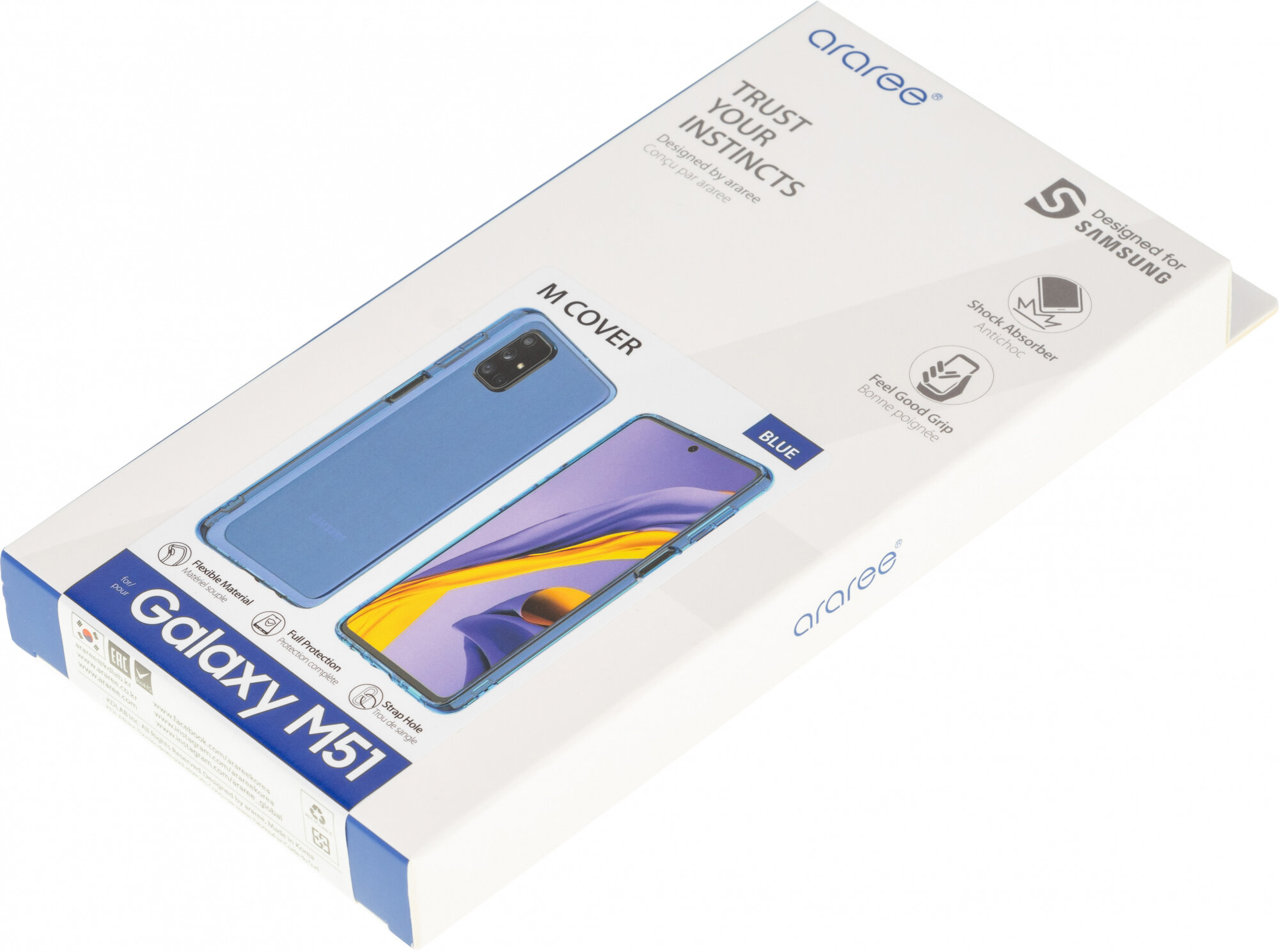 Чехол (клип-кейс) SAMSUNG araree M cover, для Samsung Galaxy M51, синий [gp-fpm515kdalr] - фото №15