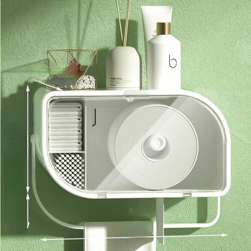 Держатель для туалетной бумаги с вешалкой для полотенец.