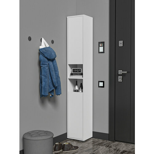 Шкаф пенал напольный Estente Edwin белый 5947₽