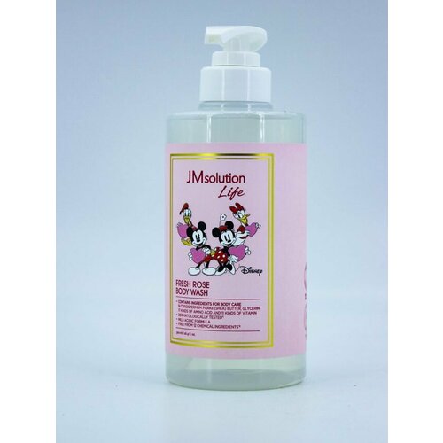 JMSOLUTION Гель для душа с ароматом розы LIFE DISNEY FRESH ROSE BODY WASH 500ml