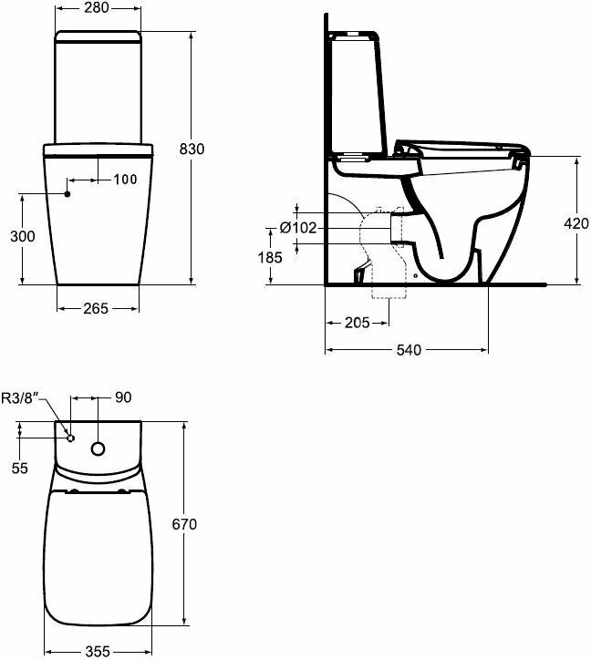 Арматура смывная Ideal Standard Бачок для унитаза белый