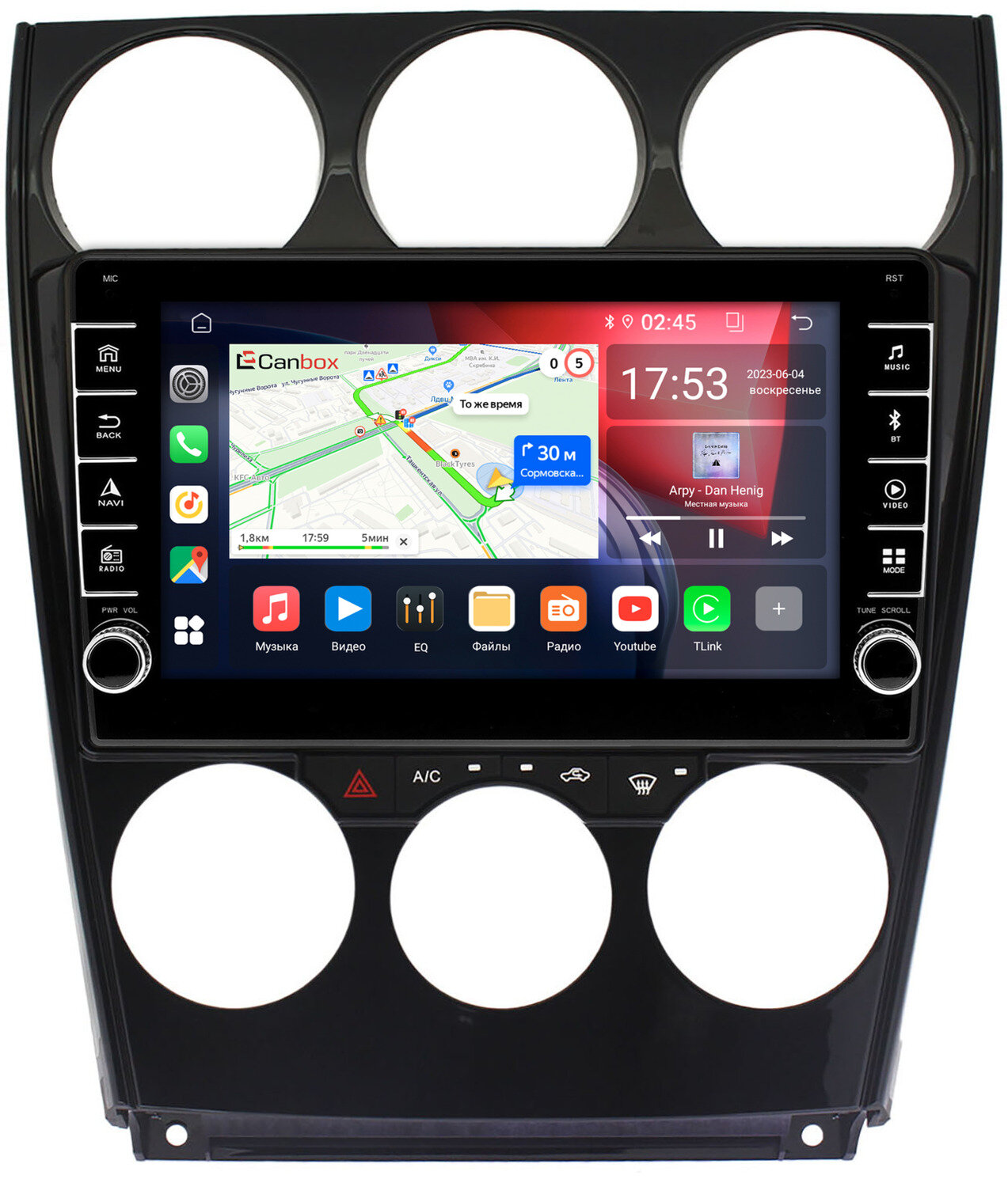 Штатная магнитола Canbox BGTR9-9160 для Mazda 6 (GG), Atenza 2002-2008 4/64 Android 10 (IPS, DSP, CarPlay)