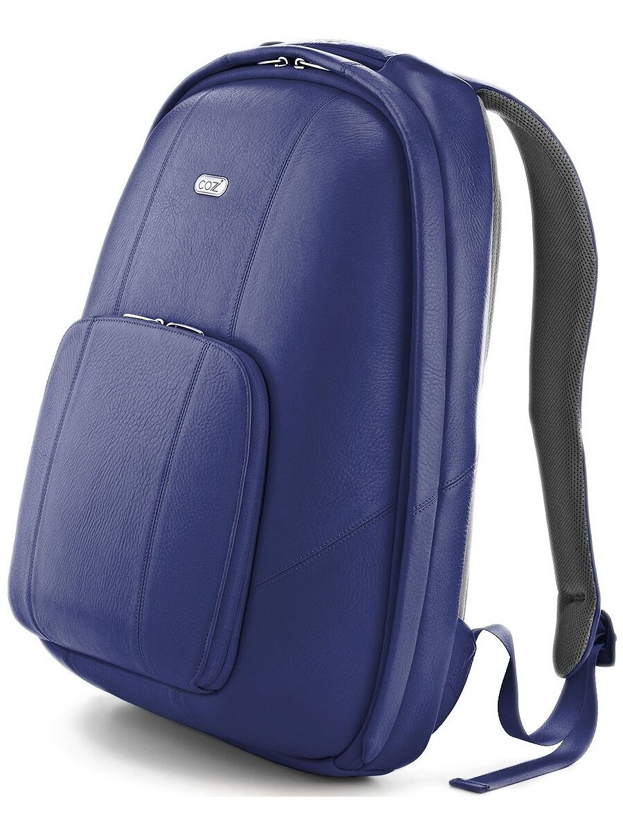 Кожаный ударопрочный рюкзак для ноутбука 17" Urban Backpack Travel Leather Blue CLUB004