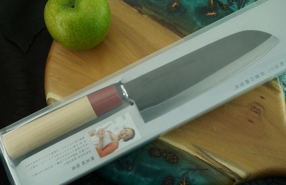 Кухонный нож Shimomura Kenmizaki Satomi Santoku 165 мм (деревянная рукоять)