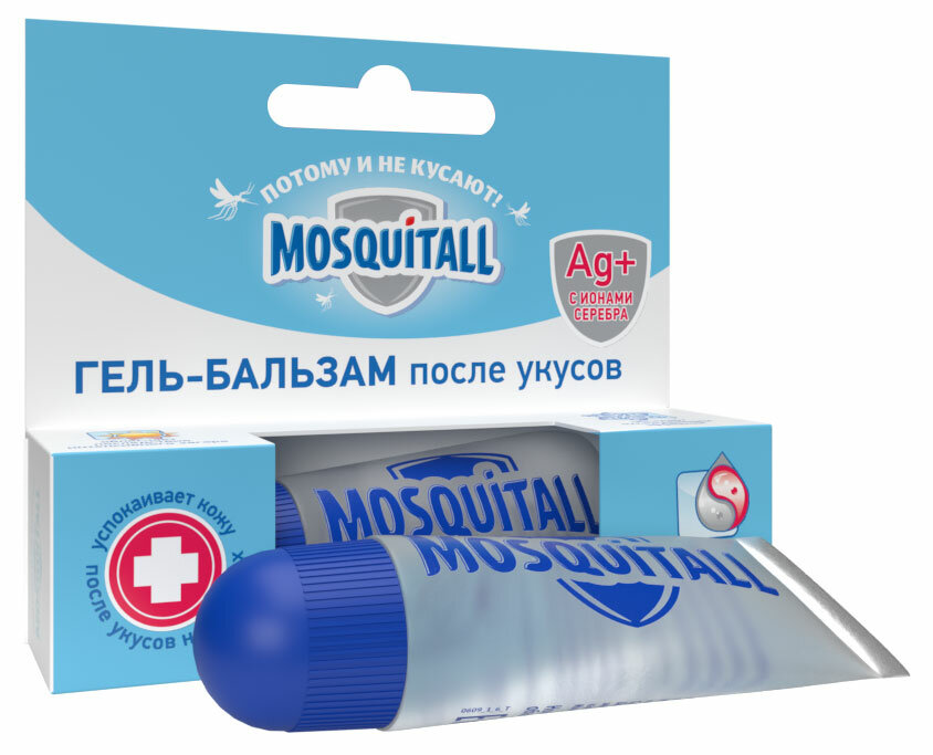 Гельбальзам после укусов Mosquitall Скорая помощь с ионами серебра 10 мл