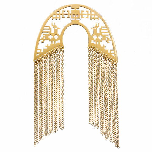 Серьги цепочки OXIOMA, золотой