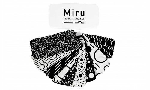Контактные Линзы Контактные линзы MIRU 1 Day Menicon Flat Pack (2 упаковки по 30 линз) радиус 8.6 диоптрия -6.50, однодневные, прозрачные