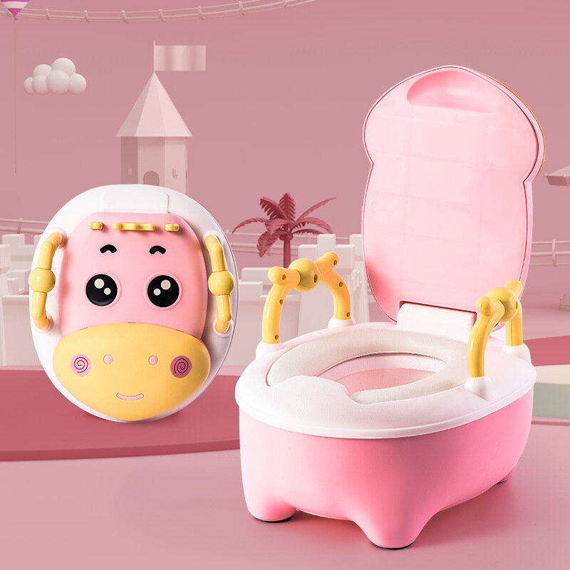 Детский туалет Lulu Deer Basic, розовый, ПВХ