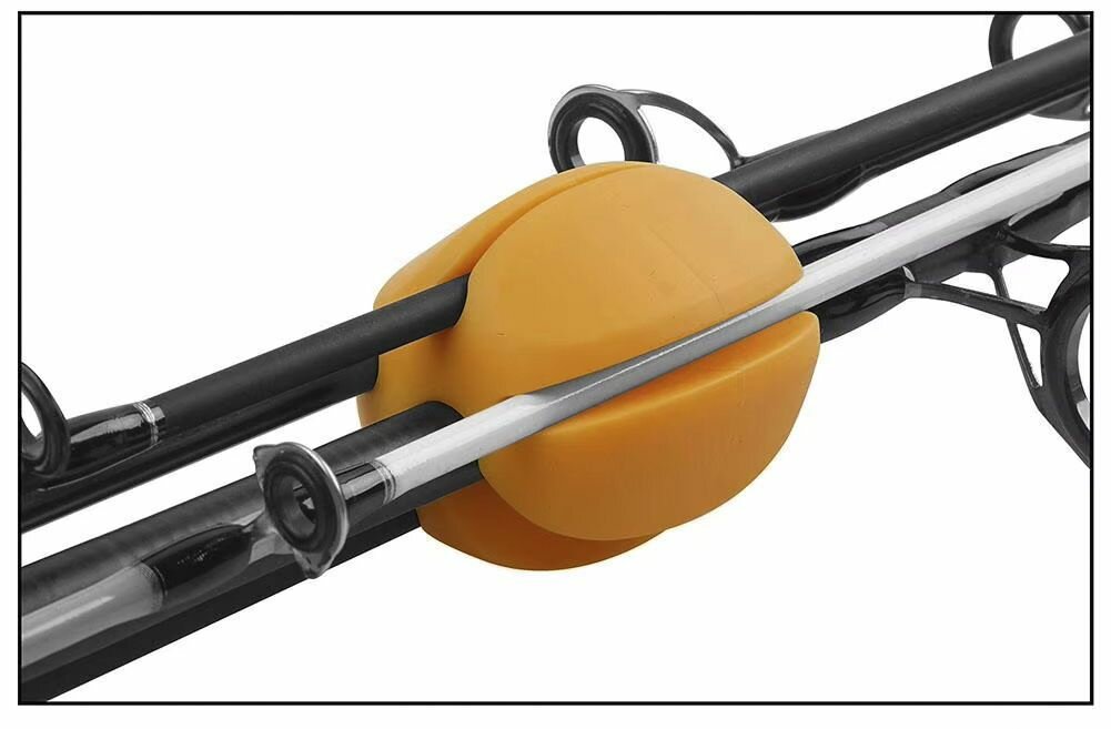 Силиконовый фиксатор для удилищ. 2 штуки. Черные — фото 1