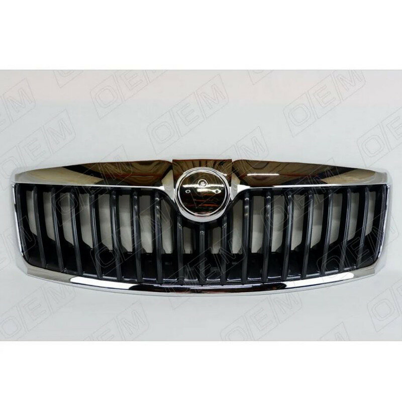 Решетка радиатора для Skoda Octavia 2 A5 2008-2013, с хром окантовкой, OEM3009
