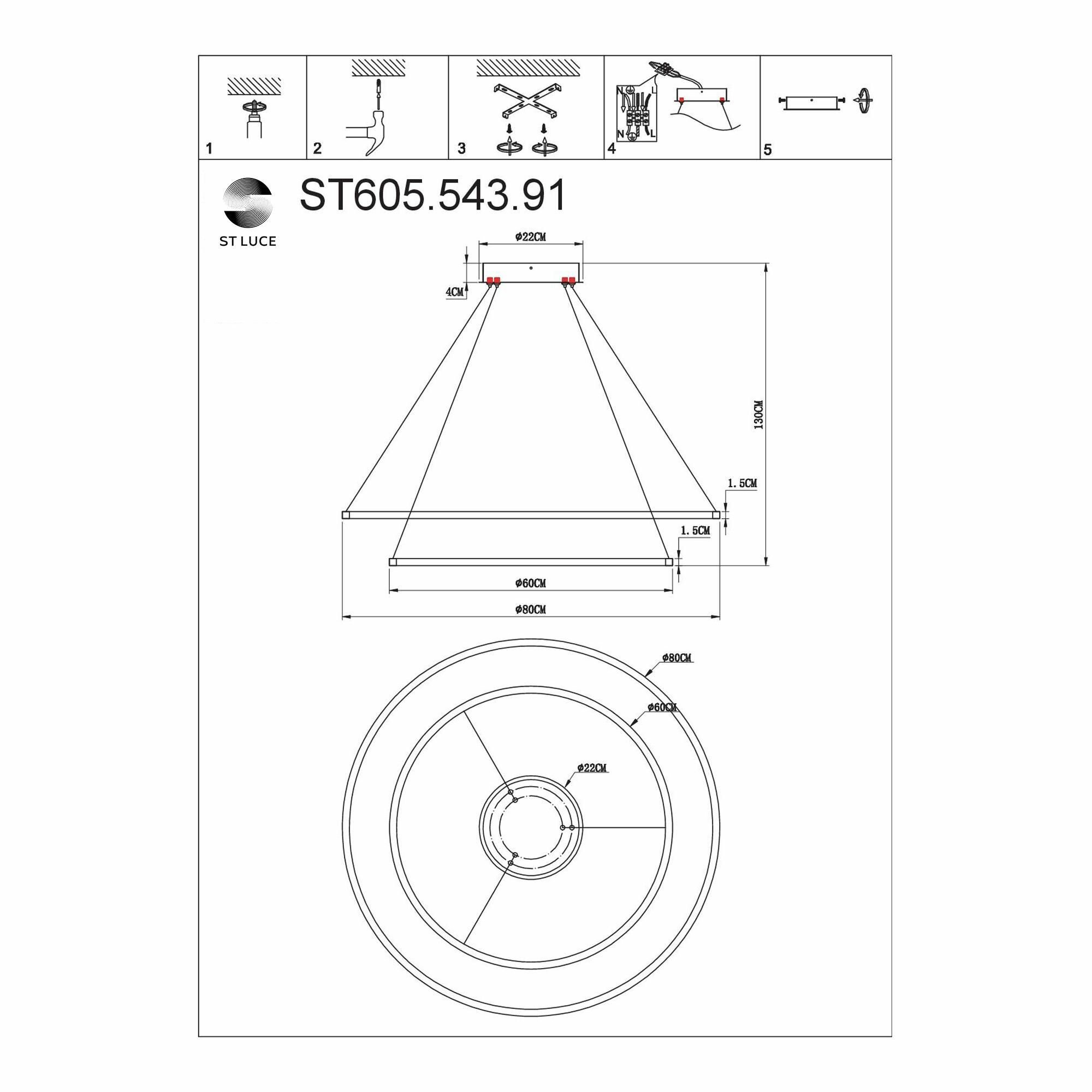 Подвесная люстра St Luce AVANA SL6110.203.01 - фото №3