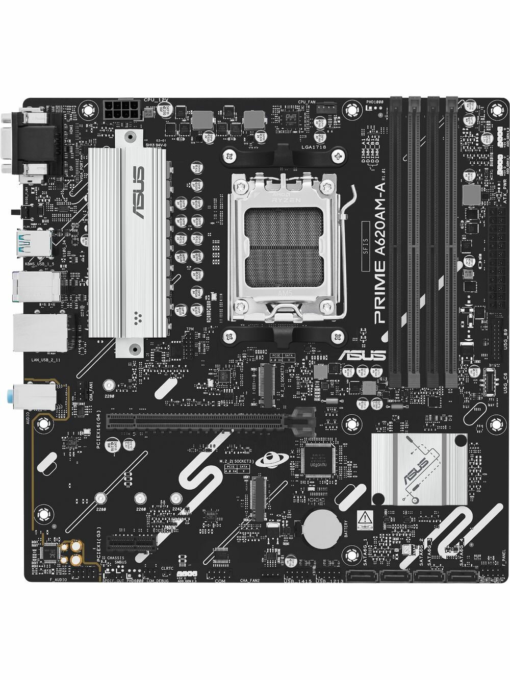 Материнская плата ASUS PRIME A620AM-A-CSM (90MB1MY0-M0EAYC)