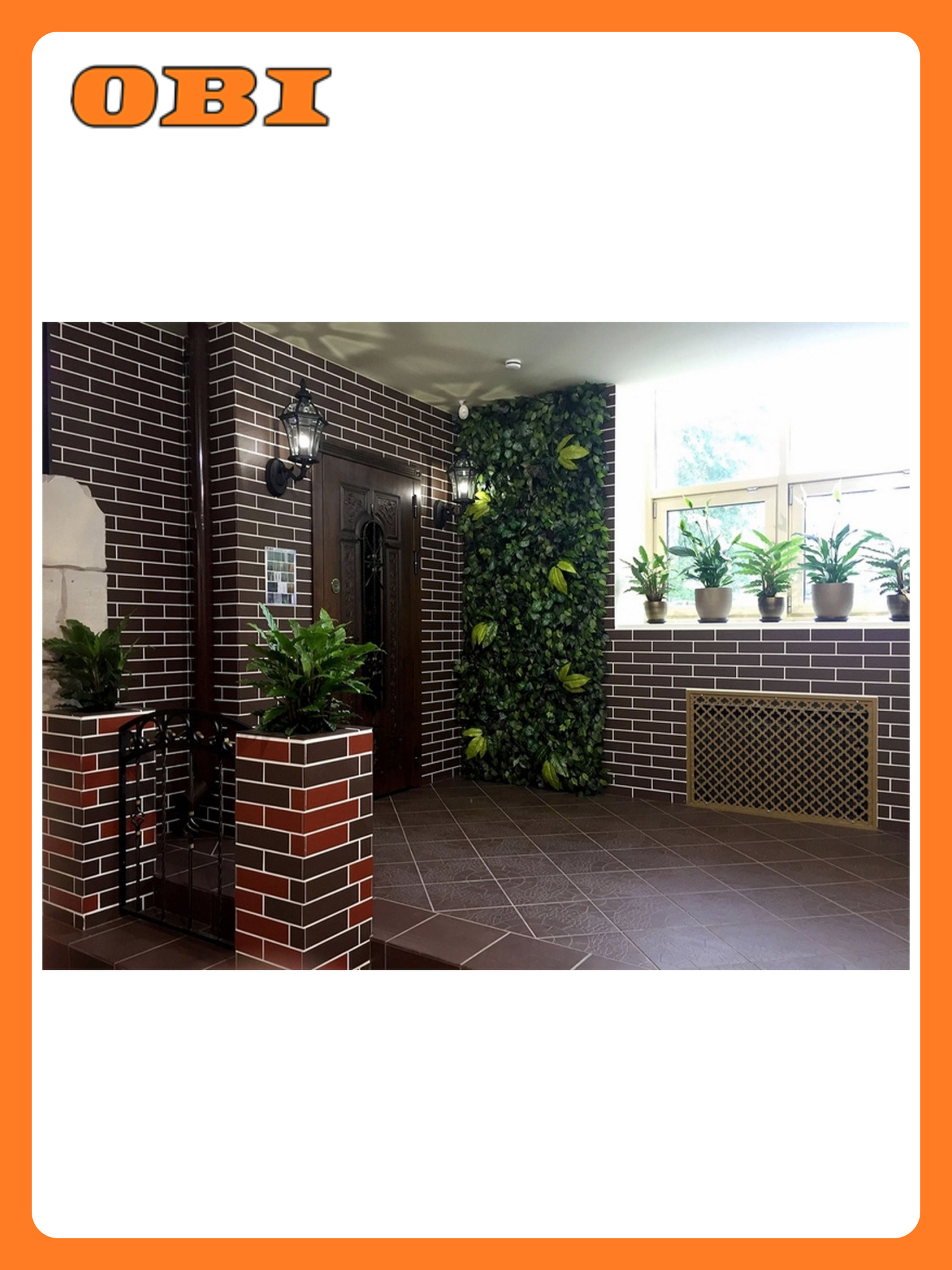 Керамическая плитка Керамин Амстердам рельеф коричневая 298х298 см