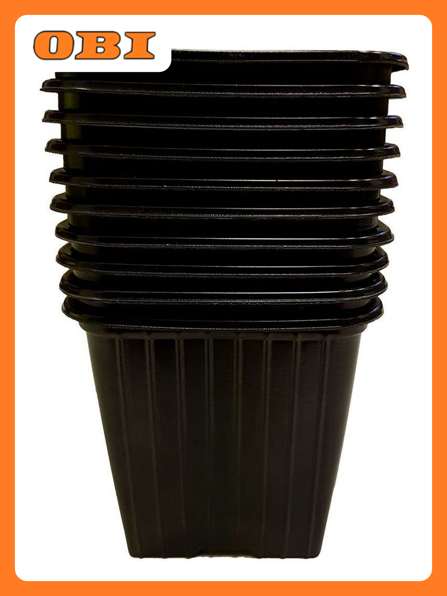 Горшок ГазонCity полистирол с поддоном 7x7x65 см 025 л черный