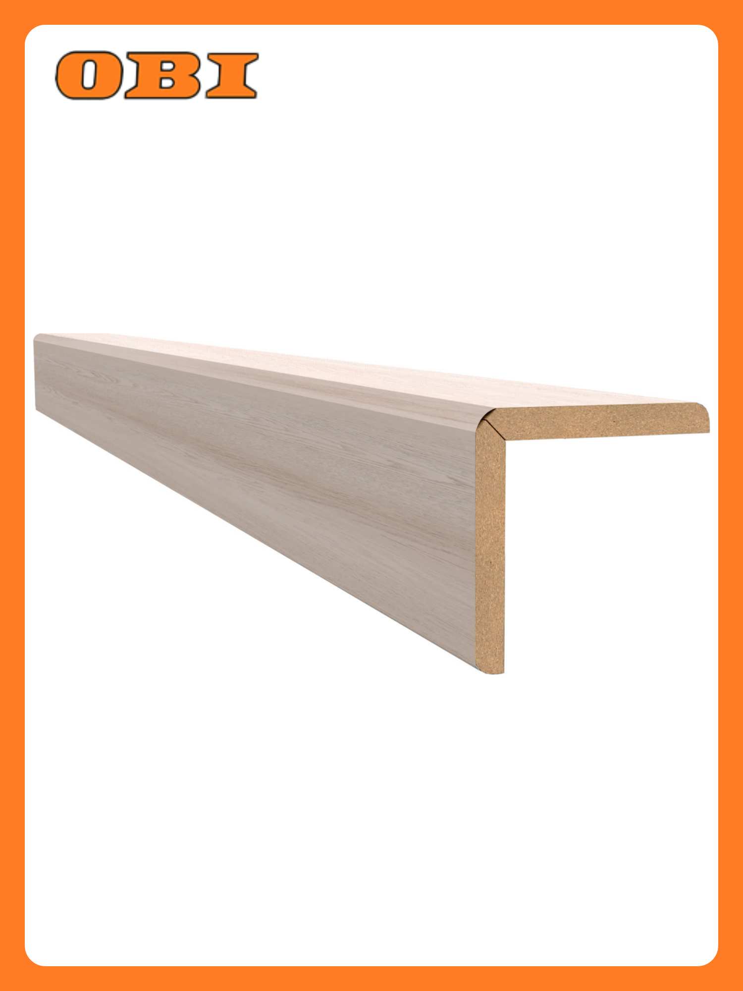 Угол универсальный МДФ Stella Light 2700*24*24 Ясень Айвори (10)