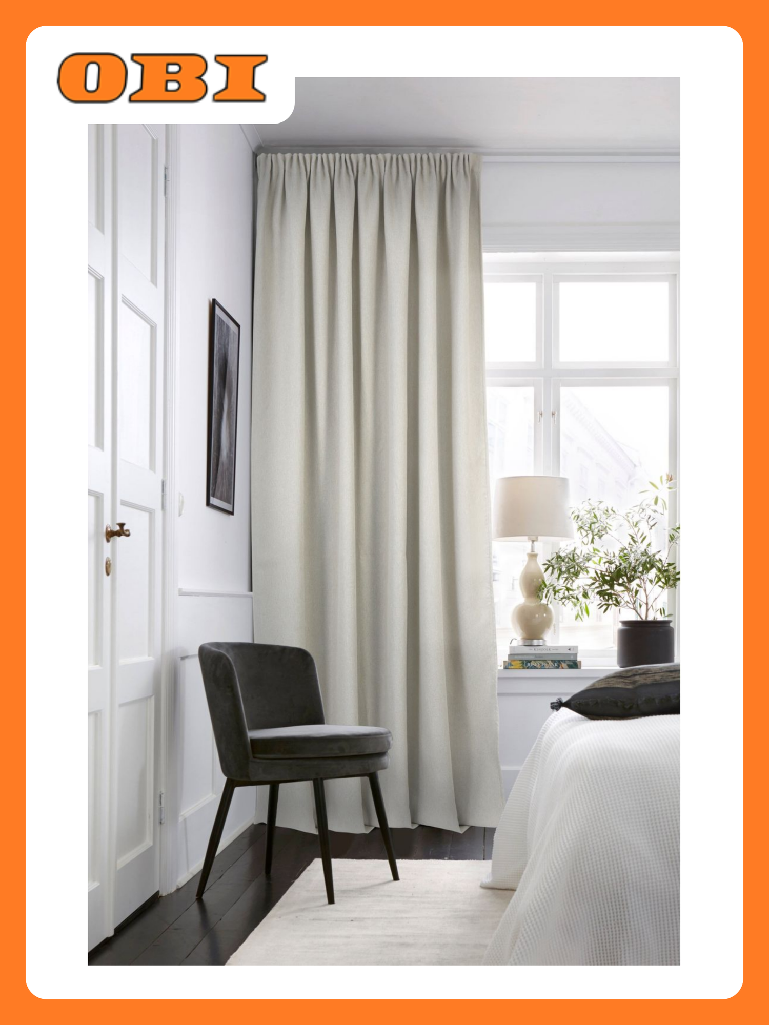 Штора готовая Эскар Dimaut 200х270 см бежевый