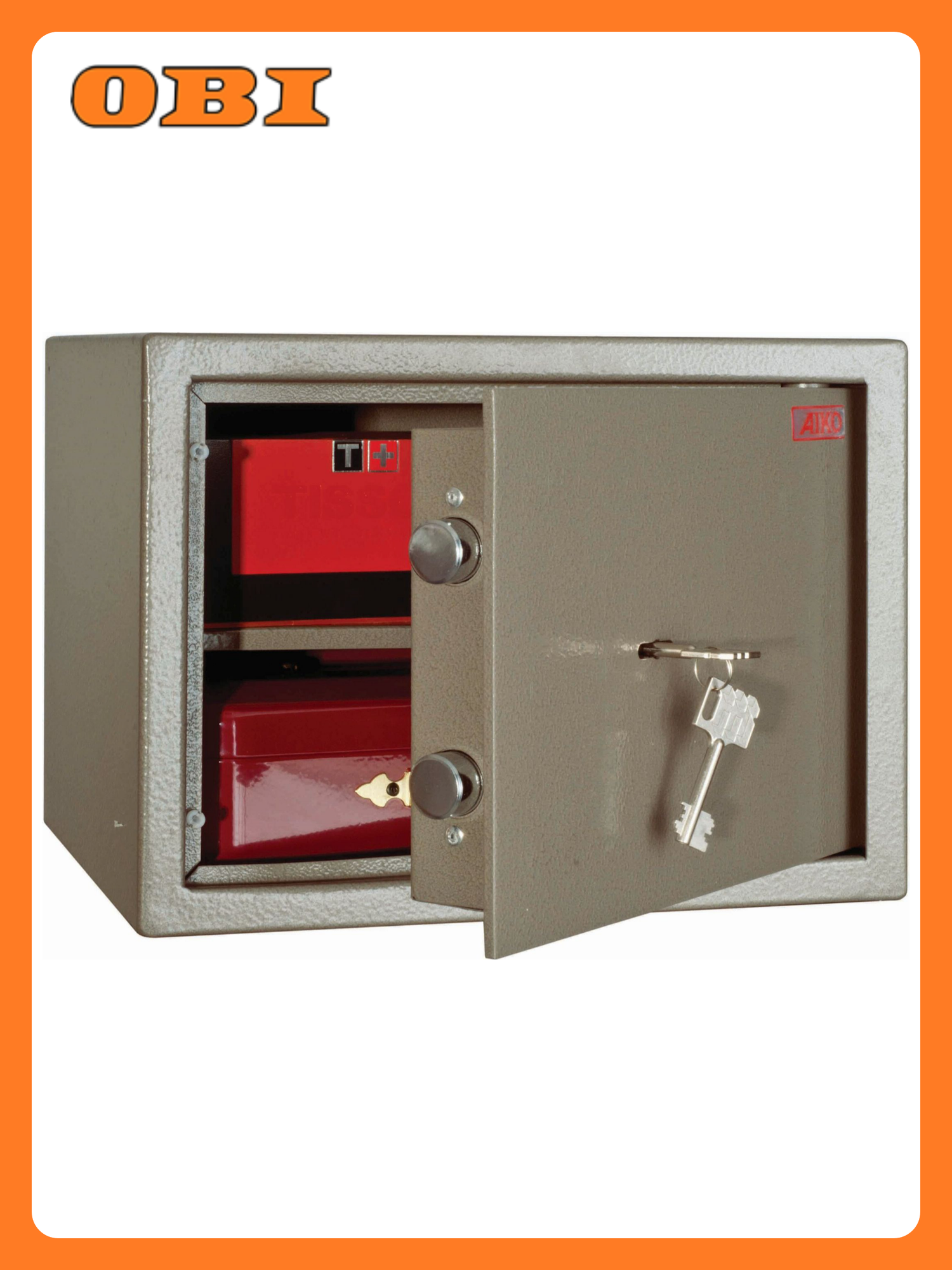 Сейф AIKO ТМ-25 встраиваемый защита замка от высверливания 19л