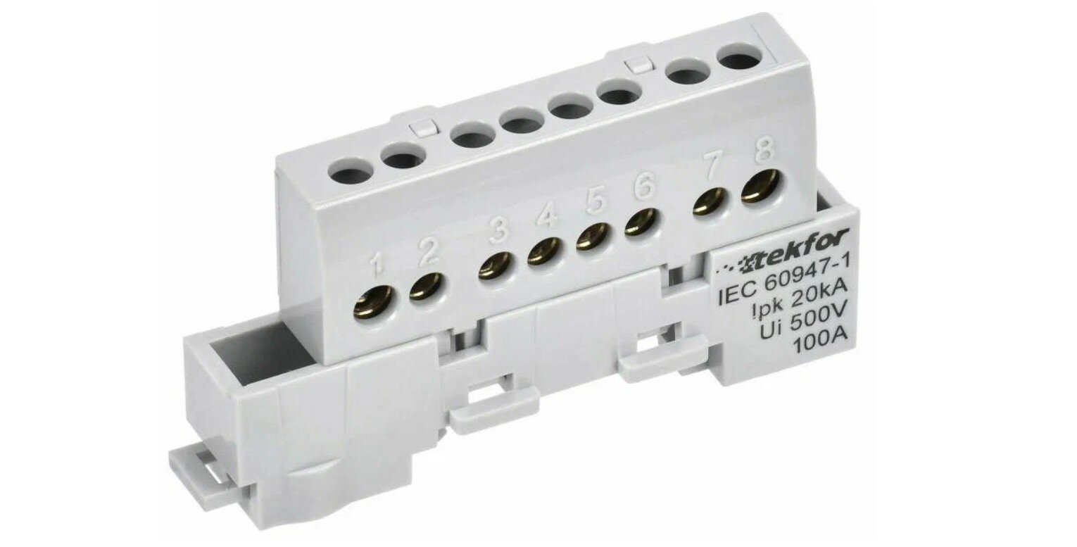 Шина L «фаза» изол. на универс. держ. 6х9-8-Ср TEKFOR IEK TF-NN10-08-KL-K03