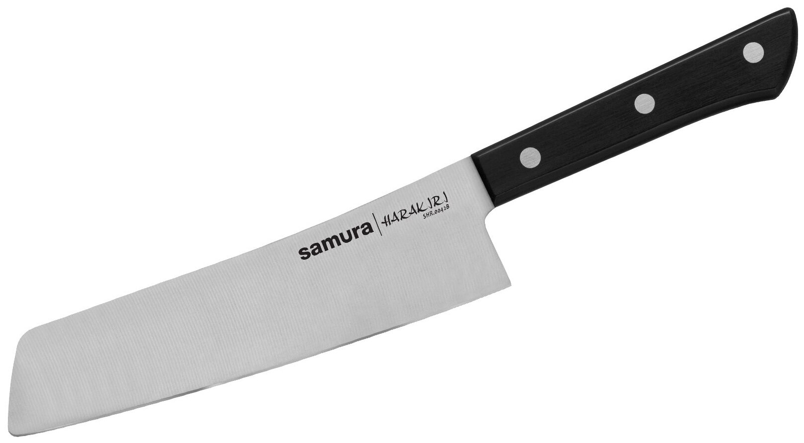 Нож Накири для нарезки овощей фруктов зелени и шинковки капусты кухонный Samura Harakiri 174мм SHR-0042B