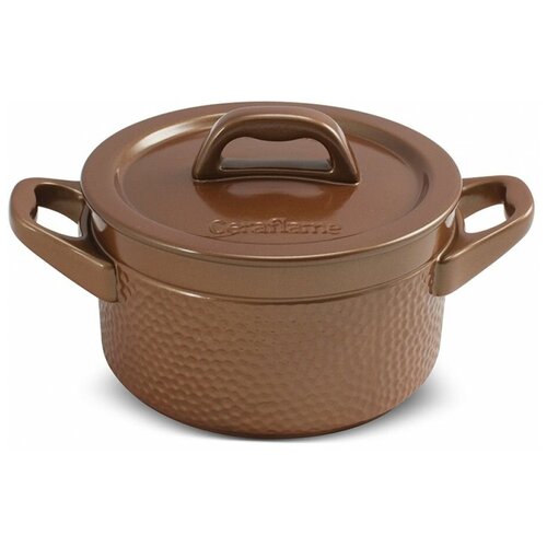 Кастрюля с керамической крышкой Hammered 4.0 л. шоколад