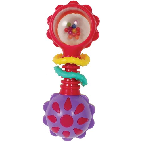 Погремушка Playgro Twisting Barbell Rattle 4184183, разноцветный