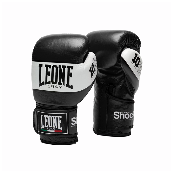 Боксерские перчатки Leone 1947 Shock 2.0 GN047 Black (10 унций)