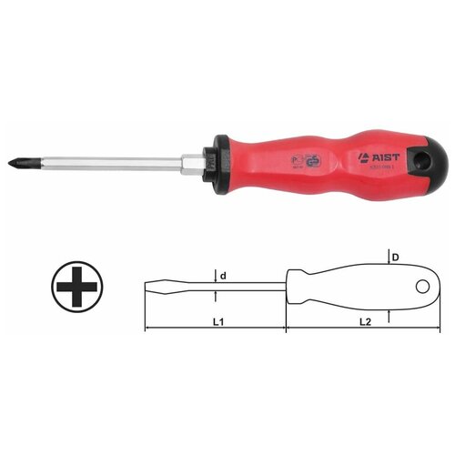 Отвертка AIST Отвертка крестовая PH3 150мм силовая под ключ AIST 82031503 крестообразная PHILLIPS РН3 отвертка крестообразный наконечник aist отвертка крестовая ph1 38мм aist 82010381p x крестообразная phillips рн1 короткая
