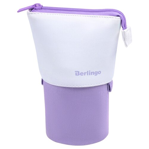 Berlingo Пенал-стакан, PM0906, белый/фиолетовый комплект 6 шт пенал стакан 1 отделение 170 75 berlingo lilac case вельвет экокожа