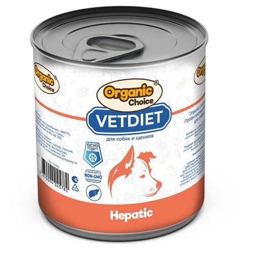 Organic Сhoice VET Hepatic 340 г для собак и щенков профилактика болезней печени