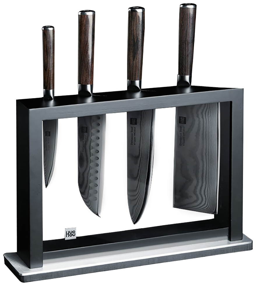 Набор ножей HuoHou Set of 5 Damascus Knife Sets HU0073, лезвие: 30 см, серебристый