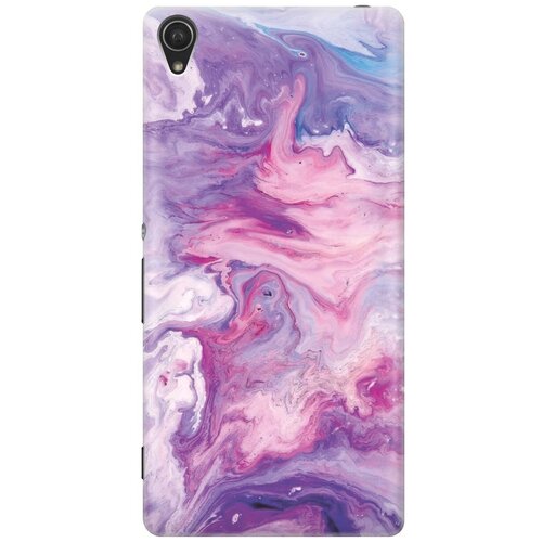 фото Силиконовый чехол на sony xperia z3 / сони иксперия зет 3 с принтом "purple marble" gosso
