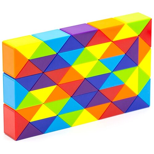 Головоломка LanLan Змейка Рубика Rainbow 60 блоков змейка рубика lanlan rainbow радужная 24 блока для детей